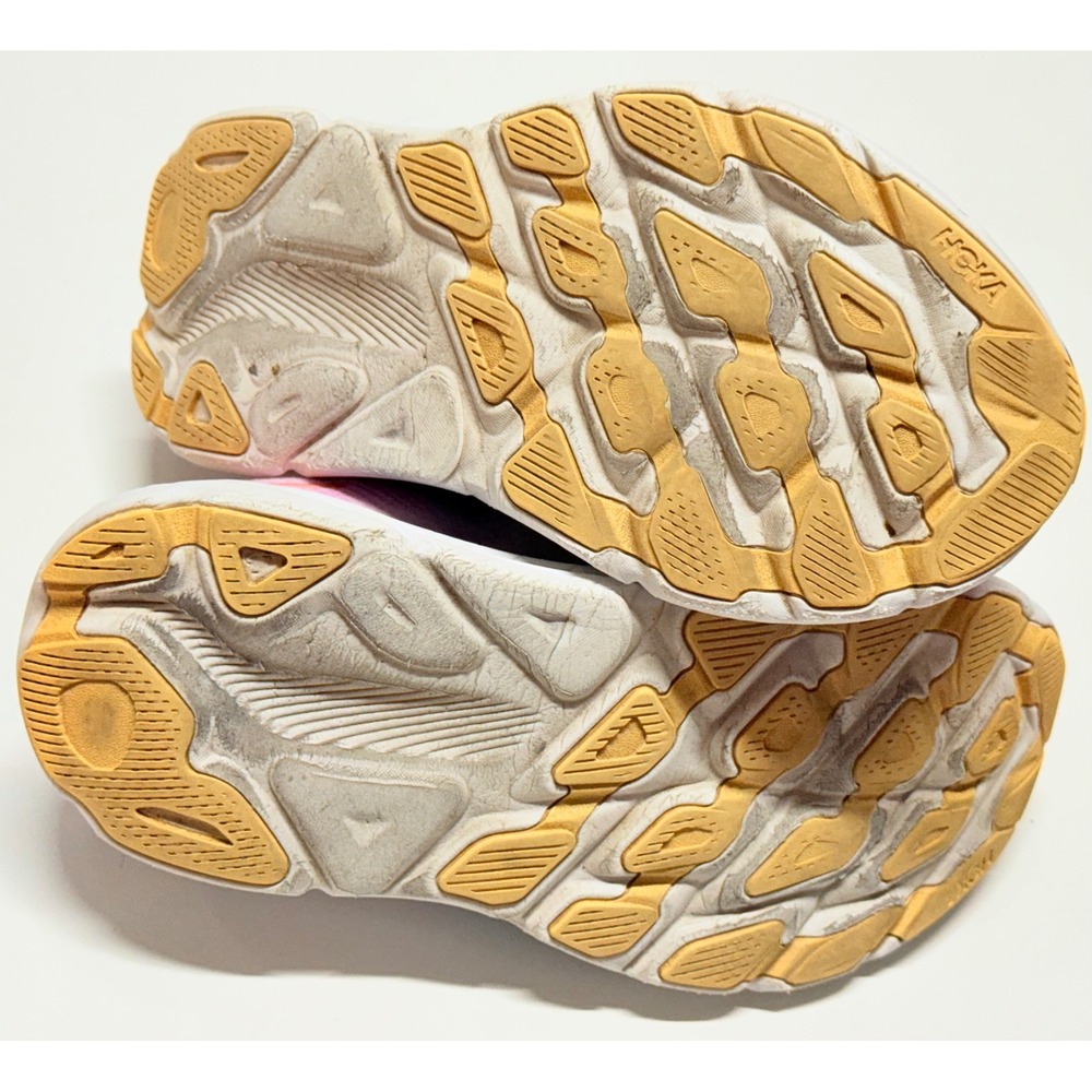 Hoka Clifton 9 Wide Women Running Shoes Pink Blue Orange 1132211 CSLC US 7D - Picture 5 of 6